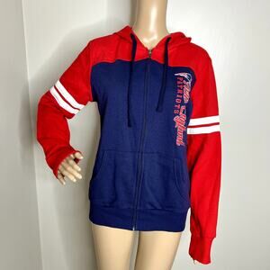 New England Patriots Logo Full Zip Hooded Sweatshirt